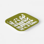 Olivgrün Deko Pappteller (Gewinkelt)