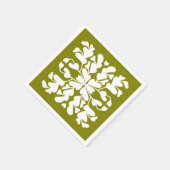 Olivgrün Deko Serviette (Ecke)
