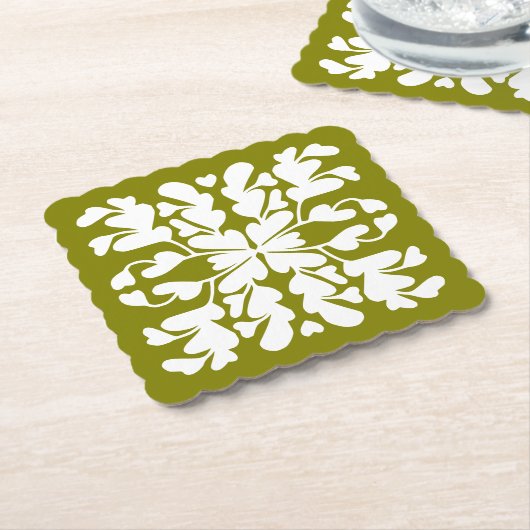 Olivgrün Deko Untersetzer (angewinkelt)