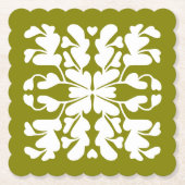 Olivgrün Deko Untersetzer (Vorderseite)