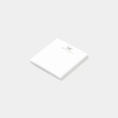 Olivgrün Einfach Elegant Modernes Monogramm Post-it Klebezettel (angewinkelt)