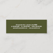 Olivgrün-einfache Visitenkarte (Rückseite)