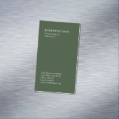 Olivgrün einzigartig schlicht minimalist modern magnetische visitenkarte (Beispiel)