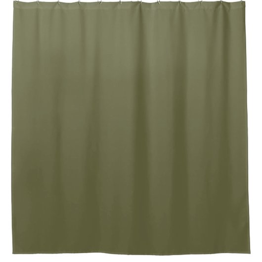 Olivgrün, erdgrün, solide Farbe drucken Duschvorhang (Vorderseite)
