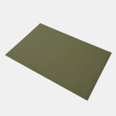 Olivgrün, erdgrün, solide Farbe drucken Fußmatte (Schrägansicht)