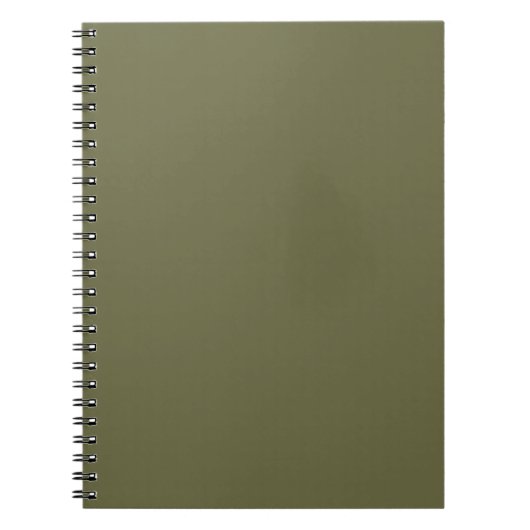 Olivgrün, erdgrün, solide Farbe drucken Notizblock (Vorderseite)