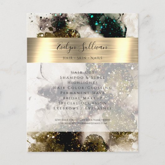 Olivgrün-grüner Flyer (Vorne)