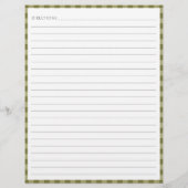 Olivgrün Karierter Rezeptor Individuelle Name Brau Flyer (Hinten)