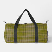 Olivgrün kariertes Retro-Farbschema Duffle Bag (Vorderseite)