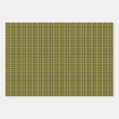 Olivgrün kariertes Retro-Farbschema Geschenkpapier Set (Vorderseite 2)