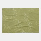 Olivgrün Lässig oder formell botanisch Geschirrtuch (Horizontal)