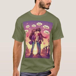 Olivgrün-Liebe T-Shirt