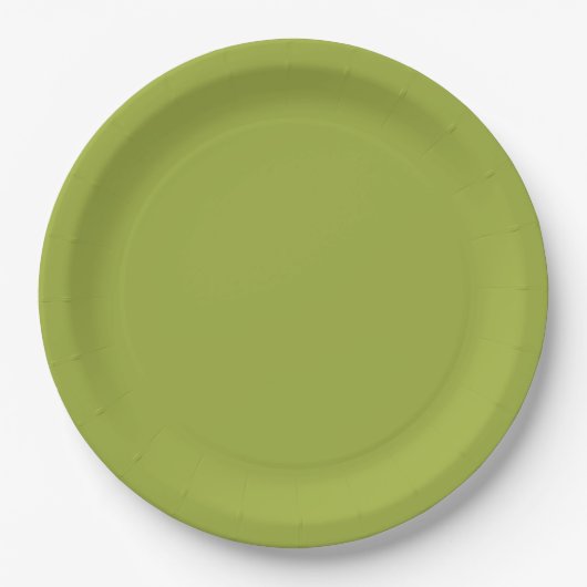 Olivgrün Pappteller (Vorderseite)