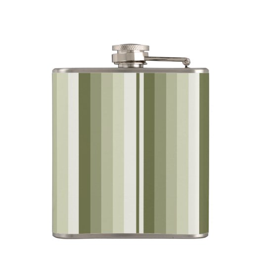 Olivgrün-Schattenstreifen Flachmann (Rückseite)