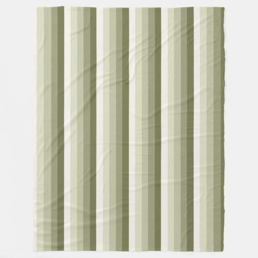 Olivgrün-Schattenstreifen Fleecedecke (Vorderseite)