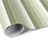 Olivgrün-Schattenstreifen Geschenkpapier (Rolleneckpunkt)