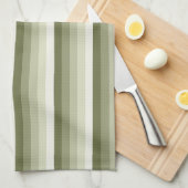 Olivgrün-Schattenstreifen Geschirrtuch (Viertel Falte)