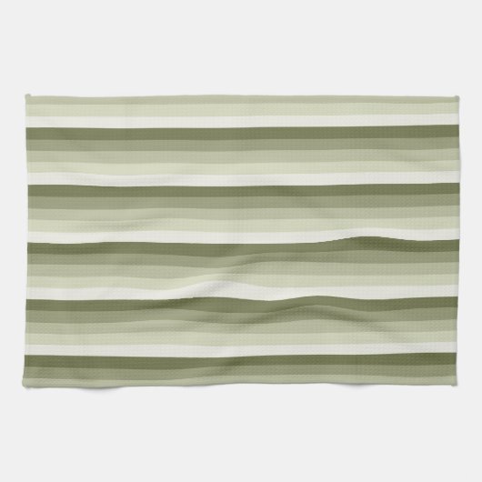 Olivgrün-Schattenstreifen Geschirrtuch (Horizontal)