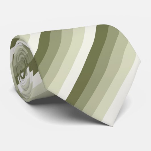 Olivgrün-Schattenstreifen Krawatte (Gerollt)