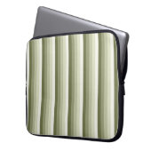 Olivgrün-Schattenstreifen Laptopschutzhülle (Vorderseite Links)