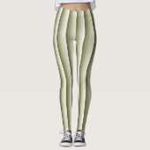 Olivgrün-Schattenstreifen Leggings (Vorderseite)