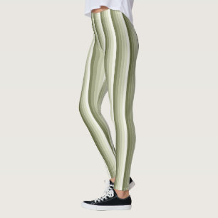 Olivgrün-Schattenstreifen Leggings