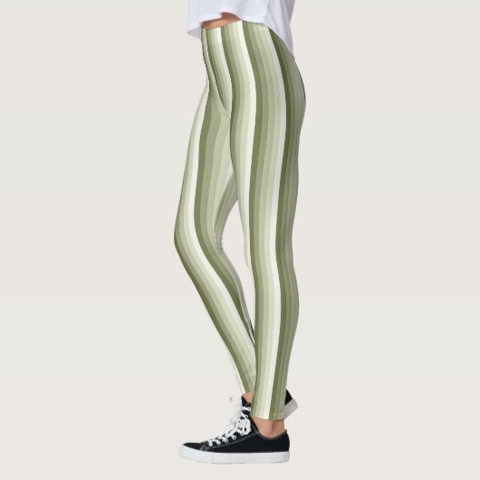 Olivgrün-Schattenstreifen Leggings (Links)