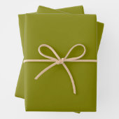 Olivgrün Solid Color | Classic | elegant Geschenkpapier Set (Beispiel)