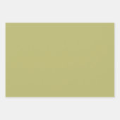 Olivgrün Solid Color Geschenkpapier Set (Vorderseite 3)