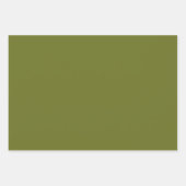 Olivgrün Solid Color Geschenkpapier Set (Vorderseite 2)