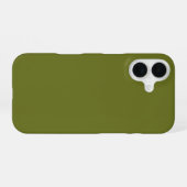 Olivgrün Solid Color iPhone 16 Hülle (Rückseite (Horizontal))