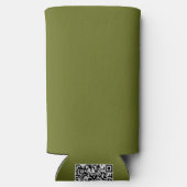 Olivgrün Solid Color Selters Dosenkühler (Rückseite)