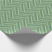 Olivgrün Streifen Geschenkpapier (Ecke)