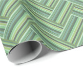Olivgrün Streifen Geschenkpapier (Rolleneckpunkt)