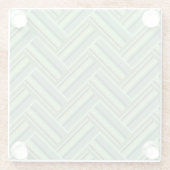 Olivgrün Streifen Glasuntersetzer (Rückseite)