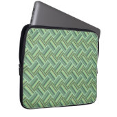 Olivgrün Streifen Laptopschutzhülle (Vorne Rechts)