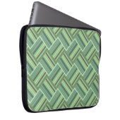 Olivgrün Streifen Laptopschutzhülle (Vorne Rechts)