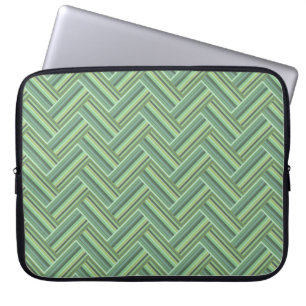 Olivgrün Streifen Laptopschutzhülle