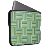 Olivgrün Streifen Webmuster Laptopschutzhülle (Vorne Rechts)