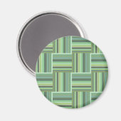 Olivgrün Streifen Webmuster Magnet (Vorderseite/Rückseite)