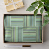 Olivgrün Streifen Webmuster Seidenpapier (Geschenk)