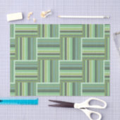 Olivgrün Streifen Webmuster Seidenpapier (Handwerk)