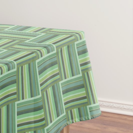 Olivgrün Streifen Webmuster Tischdecke (Beispiel)