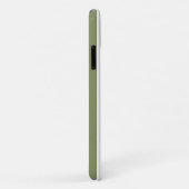 Olivgrün und weiße, cremefarbene Streifen Case-Mate iPhone Hülle (Hinten/Rechts)