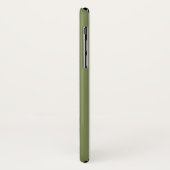 Olivgrün und weiße, cremefarbene Streifen Case-Mate iPhone Hülle (Hinten/Links)