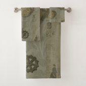 Olivgrün, Vintag Badhandtuch Set (Insitu)