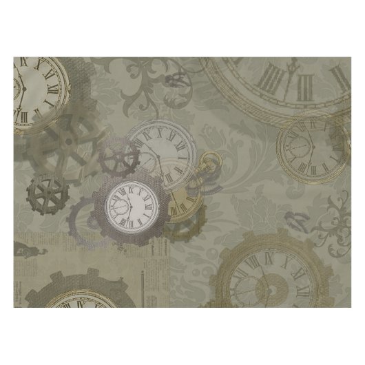 Olivgrün, Vintag Tischdecke (Vorderseite (Horizontal))