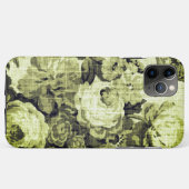 Olivgrün Vintage Blumentoilette Case-Mate iPhone Hülle (Rückseite (Horizontal))
