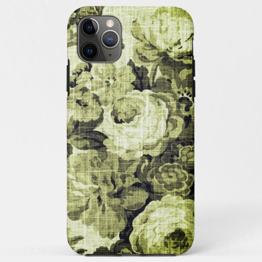 Olivgrün Vintage Blumentoilette Case-Mate iPhone Hülle (Rückseite)