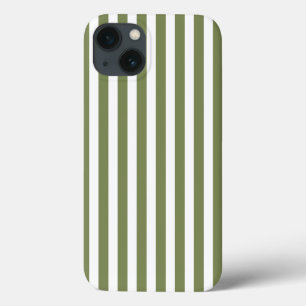 Olivgrün-weiß gestreifte Case-Mate iPho-Hülle iPhone Hülle